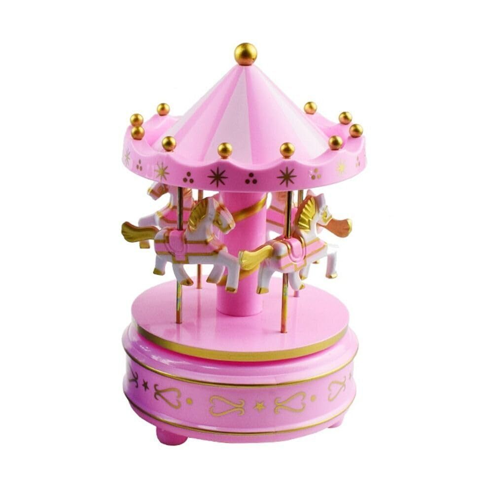 5972 Music Box,Vintage Merry-Go-Round Carousel Music Box, Birthday Cake